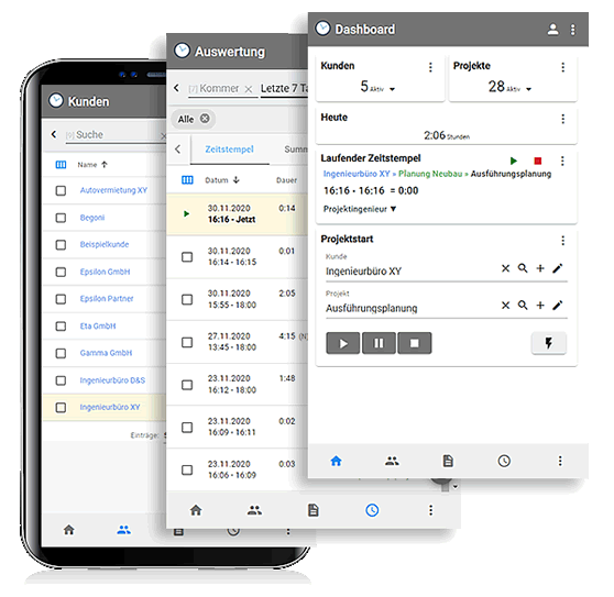 Zeiterfassung auf dem Smartphone