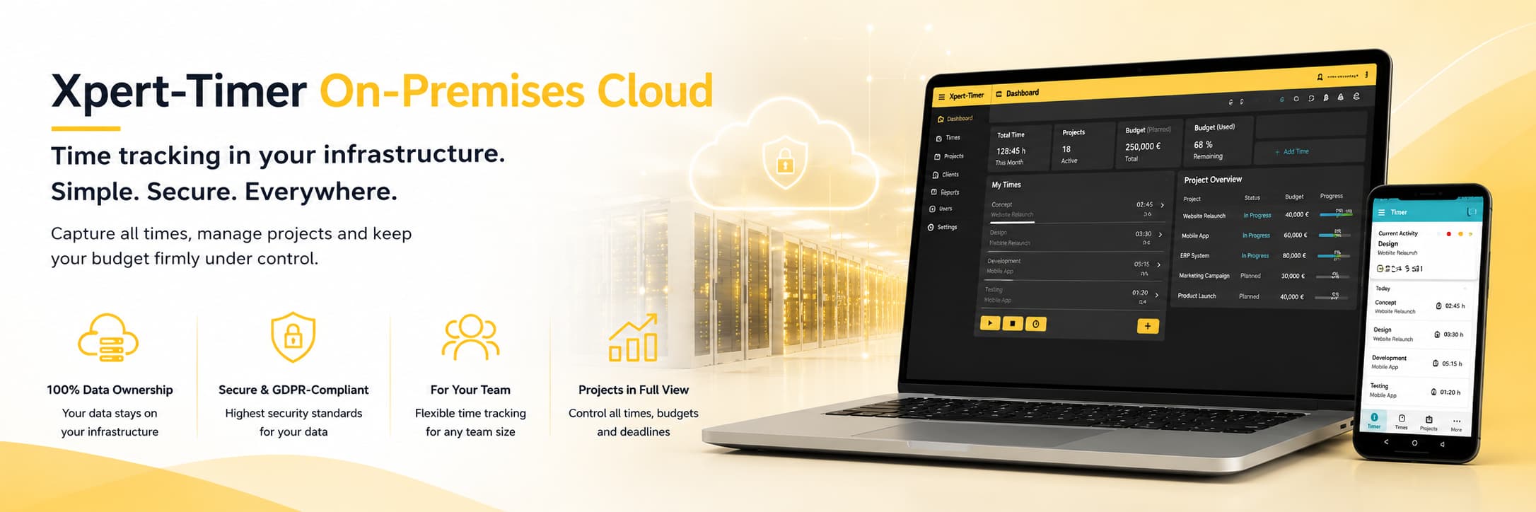 Xpert-Timer Cloud – time tracking via browser app